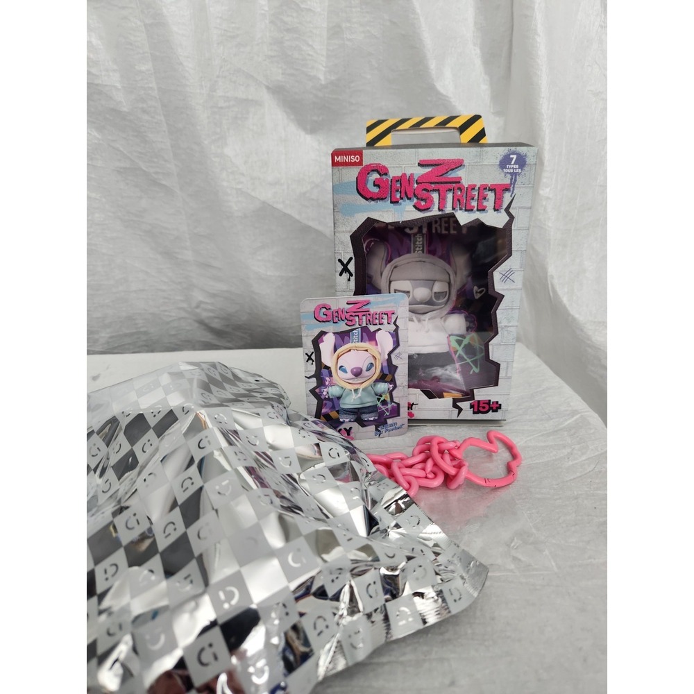 New Miniso Disney Stitch Gen Z Street Box Pendant Confirmed Funky Sealed Bag